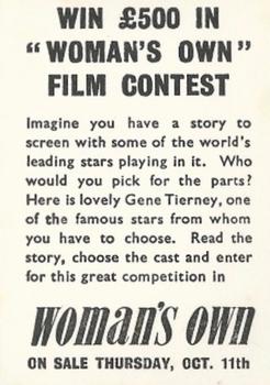1955 Woman's Own Film Stars #NNO Susan Hayward Back