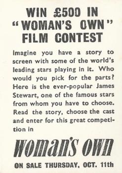 1955 Woman's Own Film Stars #NNO James Mason Back