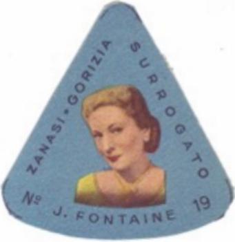 1951 Zanasi Gorizia Film Stars #19 Joan Fontaine Front