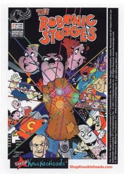 2022 RRParks The Three Stooges Series Nine: Stooges in Motion - Comic Covers #58 Am. Myth. Main cover The Robonic Stooges #1 Shanower /  Am. Myth. Ltd Ed 1/350 cover The Robonic Stooges #1 Front