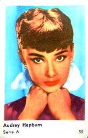 1957 Hellas Filmitahti Serie A small #55 Audrey Hepburn Front
