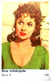 1957 Hellas Filmitahti Serie A small #195 Gina Lollobrigida Front