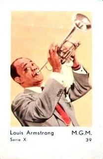 1961 Hellas Filmitahti Serie X #39 Louis Armstrong Front
