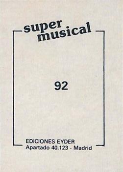1984 Ediciones Eyder Super Musical #92 Gabinete Caligari Back