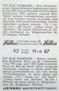 1963 Hellas Filmitahti-sarja 25 #87 The Blue Diamonds Back