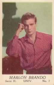 1957 Dutch Gum Serie H #7 Marlon Brando Front