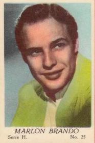 1957 Dutch Gum Serie H #25 Marlon Brando Front