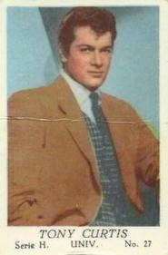 1957 Dutch Gum Serie H #27 Tony Curtis Front