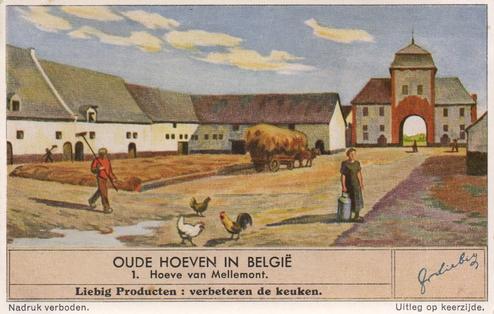 1940 Liebig Oude Hoeven in Belgie (Traditional Belgian farmhouses) (Dutch Text) (F1422, S1425) #1 Hoeve van Mellemont Front