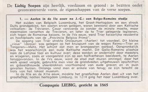 1951 Liebig De Geschiedenis van onze provincies - Luxemburg (History of Luxembourg) (Dutch Text) (F1522, S1527) #1 Aarlen in de IIe eeuw no J. C. : een Belgo-Romeins stadje Back