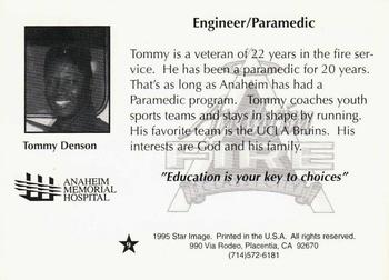 1995 Star Image Anaheim Fire #9 Tommy Denson Back