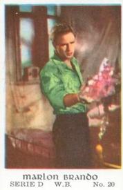 1953 Dutch Gum Serie D #20 Marlon Brando Front