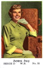 1953 Dutch Gum Serie D #55 Doris Day Front