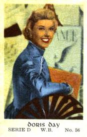 1953 Dutch Gum Serie D #56 Doris Day Front