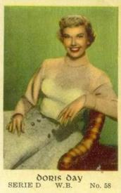 1953 Dutch Gum Serie D #58 Doris Day Front