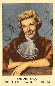 1953 Dutch Gum Serie D #62 Doris Day Front