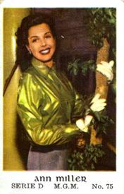 1953 Dutch Gum Serie D #75 Ann Miller Front
