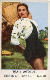 1953 Dutch Gum Serie D #78 Jean Peters Front