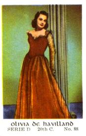 1953 Dutch Gum Serie D #88 Olivia De Havilland Front