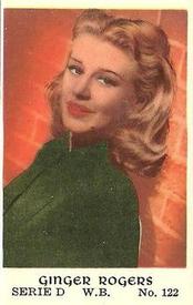 1953 Dutch Gum Serie D #122 Ginger Rogers Front