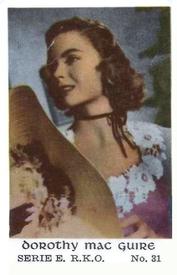 1954 Dutch Gum Serie E #31 Dorothy McGuire Front
