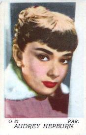 1956 Dutch Gum G Set (with Studio) #G81 Audrey Hepburn Front