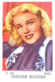 1956 Dutch Gum G Set (with Studio) #G138 Ginger Rogers Front