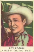 1957 Dutch Gum Serie F (with Studio) #47 Roy Rogers Front