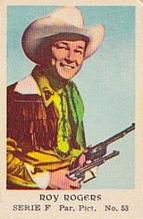 1957 Dutch Gum Serie F (with Studio) #53 Roy Rogers Front