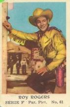1957 Dutch Gum Serie F (with Studio) #61 Roy Rogers Front