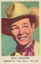 1957 Dutch Gum Serie F (with Studio) #62 Roy Rogers Front