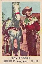 1957 Dutch Gum Serie F (with Studio) #97 Roy Rogers Front