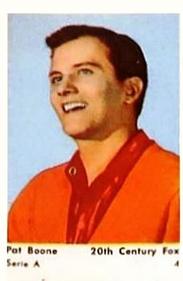 1958 Dutch Gum Serie A #4 Pat Boone Front