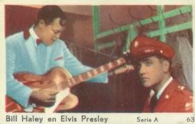1958 Dutch Gum Serie A #63 Bill Haley / Elvis Presley Front