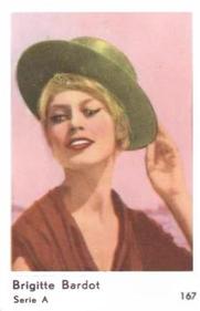 1958 Dutch Gum Serie A #167 Brigitte Bardot Front