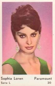 1960 Dutch Gum Serie L #20 Sophia Loren Front