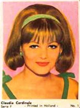 1965 Dutch Gum Serie F (Printed in Holland) #1 Claudia Cardinale Front