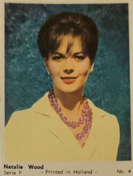 1965 Dutch Gum Serie F (Printed in Holland) #4 Natalie Wood Front