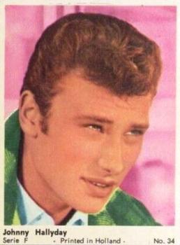 1965 Dutch Gum Serie F (Printed in Holland) #34 Johnny Hallyday Front