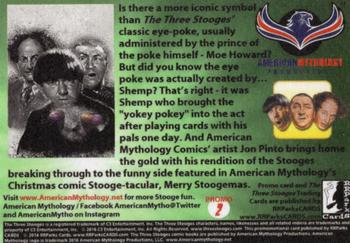 2018-19 RRParks Three Stooges Comic Book Series - Series 8 Promo #Promo 2 Fingers through Glass Back