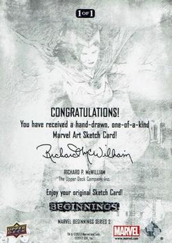 2012 Upper Deck Marvel Beginnings S2 - Sketch Cards #NNO Edward Cherniga Back