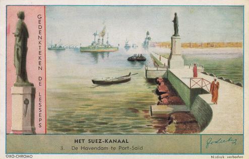 1953 Liebig/Oxo Het Suez-Kanaal (Suez Canal) (Dutch Text) (F1558, S1561) #3 De havendam te Port-Said Front