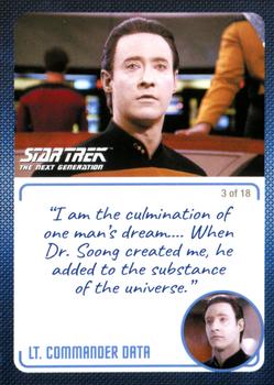 2022 Rittenhouse Star Trek The Next Generation Archives & Inscriptions #3 Lt. Commander Data Front