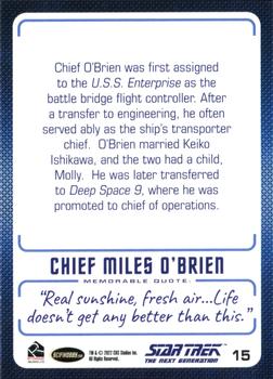 2022 Rittenhouse Star Trek The Next Generation Archives & Inscriptions #15 Chief Miles O'Brien Back