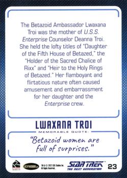 2022 Rittenhouse Star Trek The Next Generation Archives & Inscriptions #23 Lwaxana Troi Back