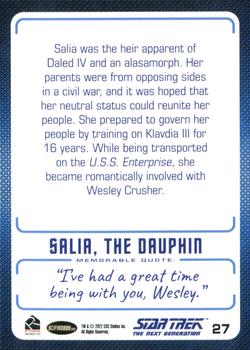 2022 Rittenhouse Star Trek The Next Generation Archives & Inscriptions #27 Salia, the Dauphin Back