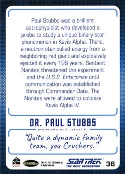 2022 Rittenhouse Star Trek The Next Generation Archives & Inscriptions #36 Dr. Paul Stubbs Back