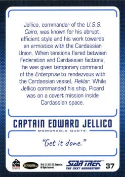 2022 Rittenhouse Star Trek The Next Generation Archives & Inscriptions #37 Captain Edward Jellico Back