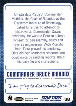 2022 Rittenhouse Star Trek The Next Generation Archives & Inscriptions #38 Commander Bruce Maddox Back