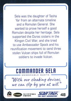 2022 Rittenhouse Star Trek The Next Generation Archives & Inscriptions #48 Commander Sela Back